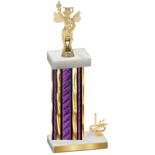 Accented Single Purple Glacier First Place Academics Trophy