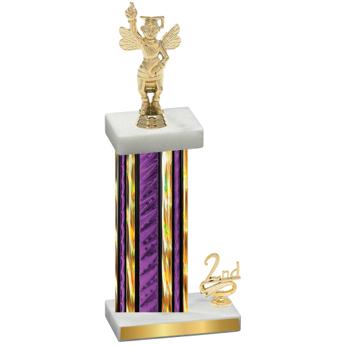 Accented Single Purple Glacier Second Place Academics Trophy