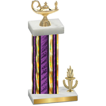 Accented Single Purple Glacier Victory Academics Trophy