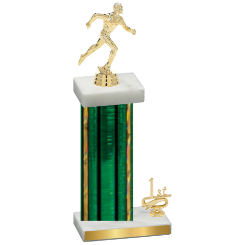 Accented Single Green Glacier First Place Running Trophy