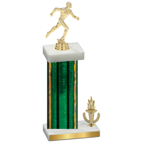 Accented Single Green Glacier Victory Running Trophy