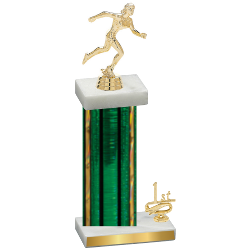 Accented Single Green Glacier First Place Running Trophy