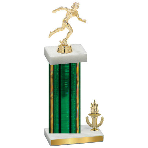 Accented Single Green Glacier Victory Running Trophy