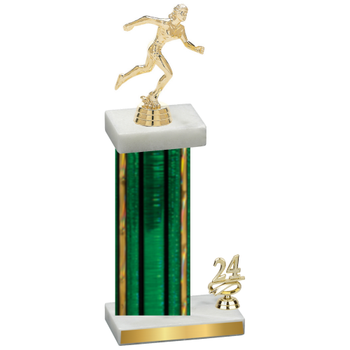 Accented Single Green Glacier Year Running Trophy