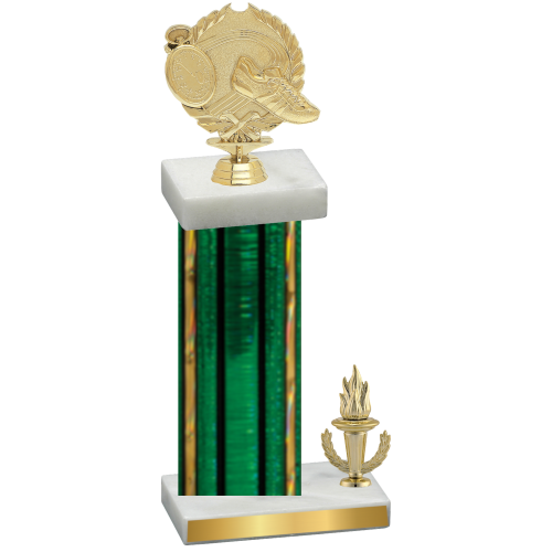 Accented Single Green Glacier Victory Running Trophy