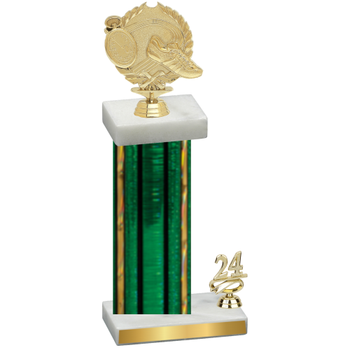 Accented Single Green Glacier Year Running Trophy