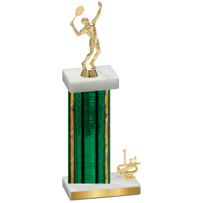 Accented Single Green Glacier First Place Tennis Trophy