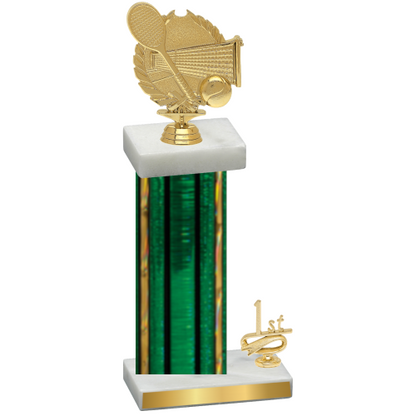 Accented Single Green Glacier First Place Tennis Trophy