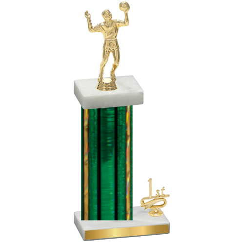Accented Single Green Glacier First Place Volleyball Trophy