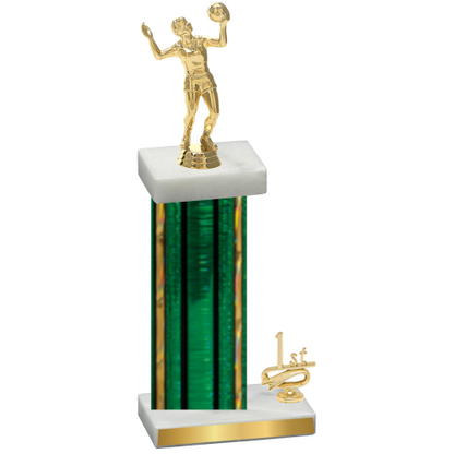 Accented Single Green Glacier First Place Volleyball Trophy