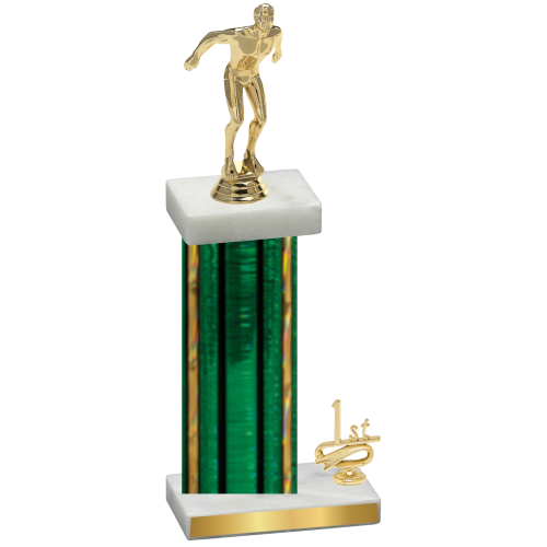 Accented Single Green Glacier First Place Swimming Trophy