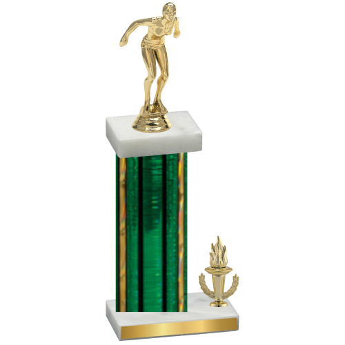 Accented Single Green Glacier Victory Tennis Trophy