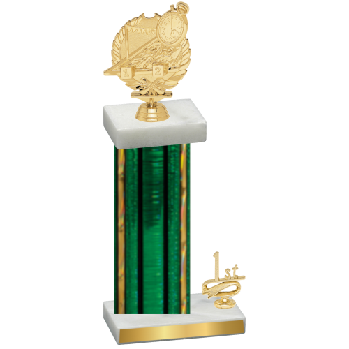 Accented Single Green Glacier First Place Swimming Trophy