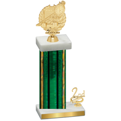 Accented Single Green Glacier Second Place Swimming Trophy