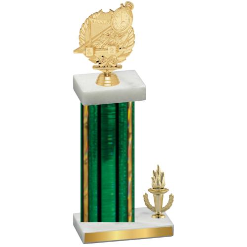 Accented Single Green Glacier Victory Swimming Trophy