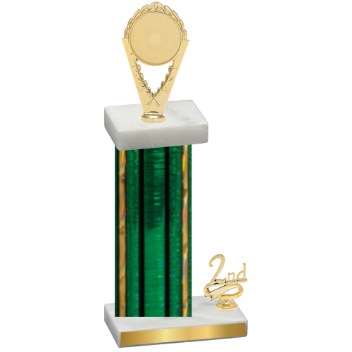 Accented Single Green Glacier Second Place Insert Trophy
