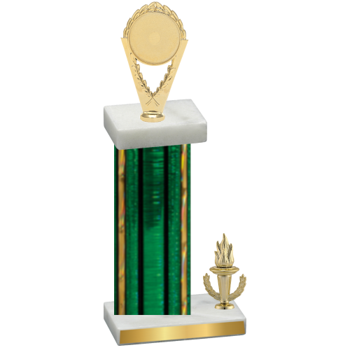 Accented Single Green Glacier Victory Insert Trophy