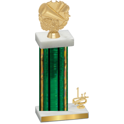 Accented Single Green Glacier First Place Cheerleading Trophy