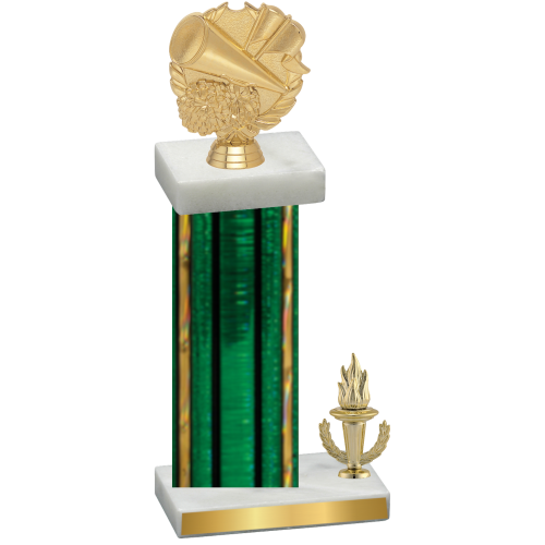 Accented Single Green Glacier Victory Cheerleading Trophy