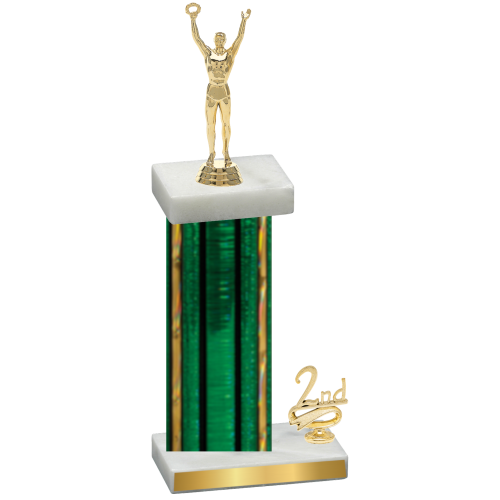 Accented Single Green Glacier Second Place Victory Trophy