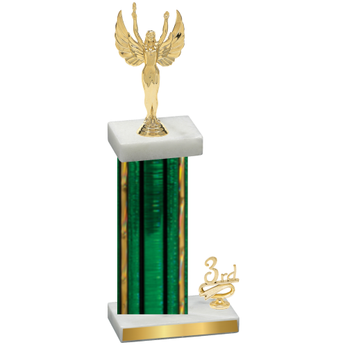 Accented Single Green Glacier Third Place Victory Trophy