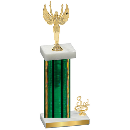 Accented Single Green Glacier Third Place Victory Trophy