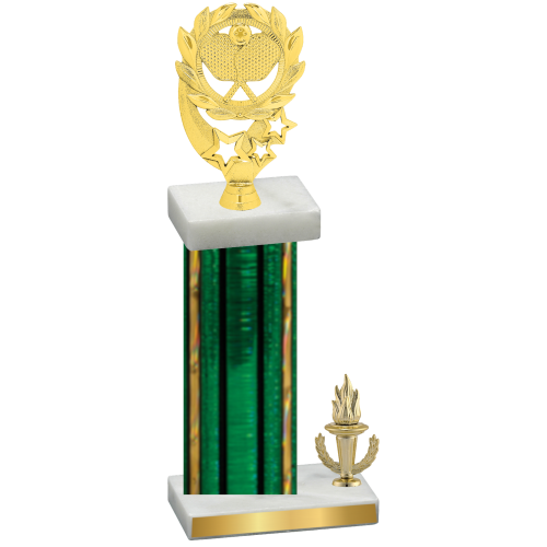 Accented Single Green Glacier Victory Pickleball Trophy