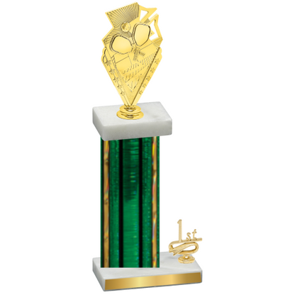 Accented Single Green Glacier First Place Pickleball Trophy