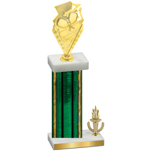 Accented Single Green Glacier Victory Pickleball Trophy