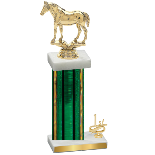 Accented Single Green Glacier First Place Horses Trophy