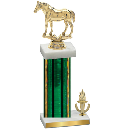 Accented Single Green Glacier Victory Horses Trophy