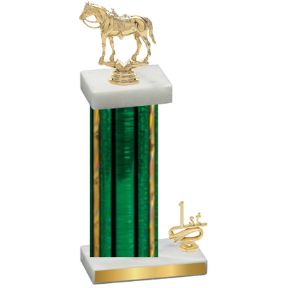 Accented Single Green Glacier First Place Horses Trophy