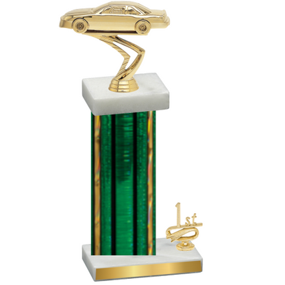 Accented Single Green Glacier First Place Cars Trophy