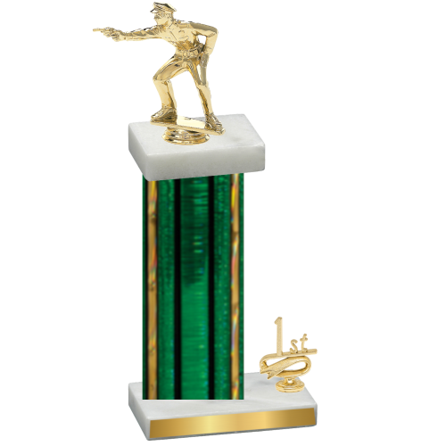 Accented Single Green Glacier First Place Shooter Trophy