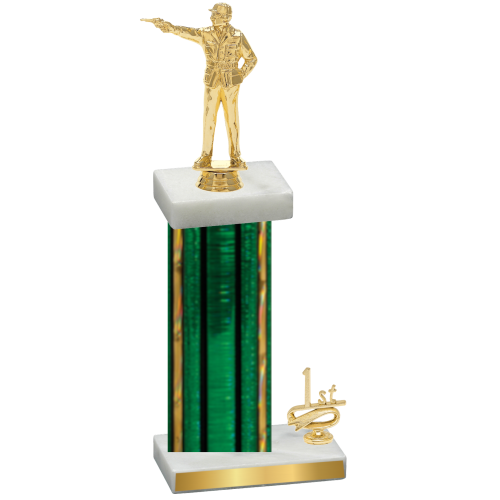 Accented Single Green Glacier First Place Shooter Trophy