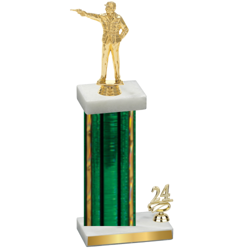 Accented Single Green Glacier Year Shooter Trophy