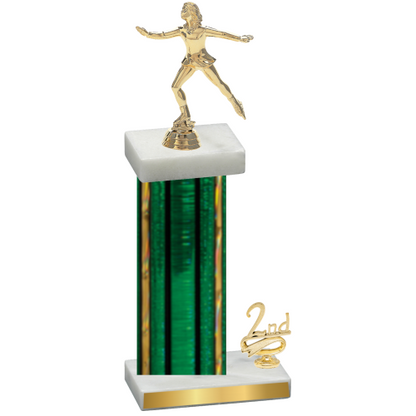 Accented Single Green Glacier Second Place Skater Trophy