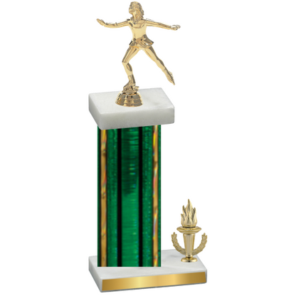 Accented Single Green Glacier Victory Skater Trophy