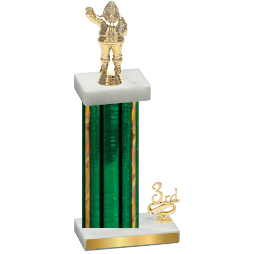 Accented Single Green Glacier Third Place Holiday Trophy