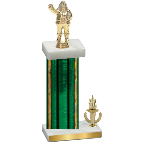 Accented Single Green Glacier Victory Holiday Trophy