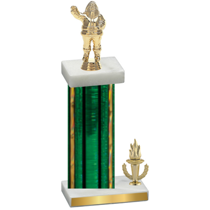 Accented Single Green Glacier Victory Holiday Trophy