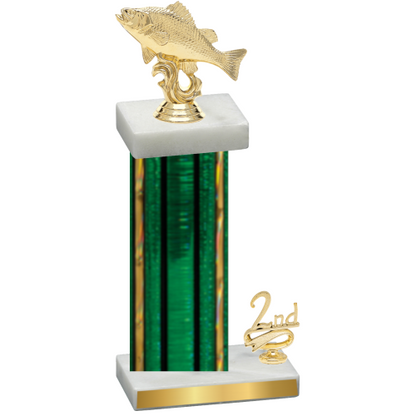 Accented Single Green Glacier Second Place Fishing Trophy