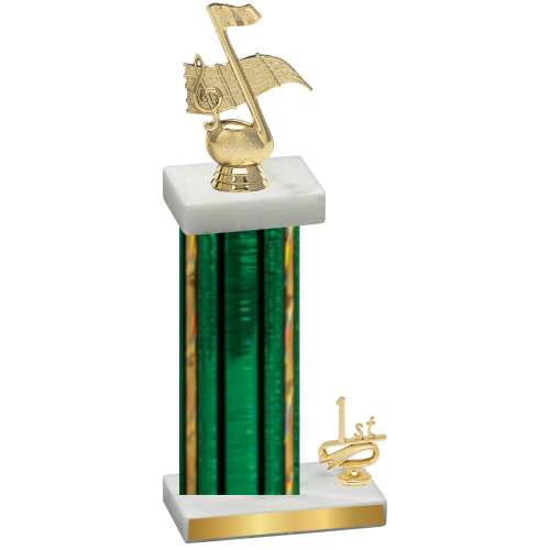 Accented Single Green Glacier First Place Music Trophy