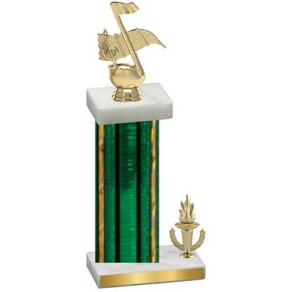 Accented Single Green Glacier Victory Music Trophy