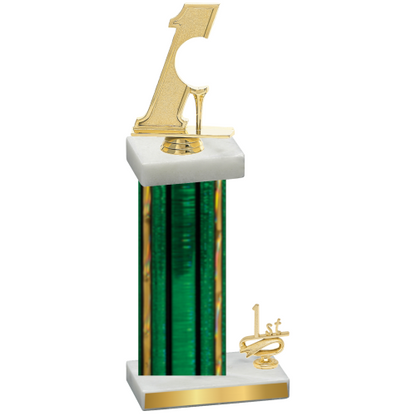 Accented Single Green Glacier First Place Golf Trophy