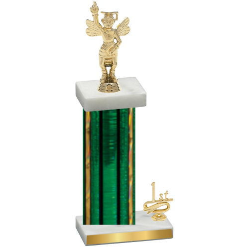 Accented Single Green Glacier First Place Academics Trophy