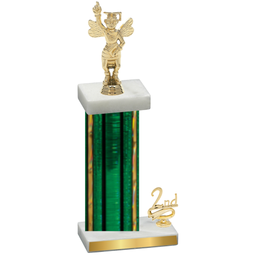 Accented Single Green Glacier Second Place Academics Trophy