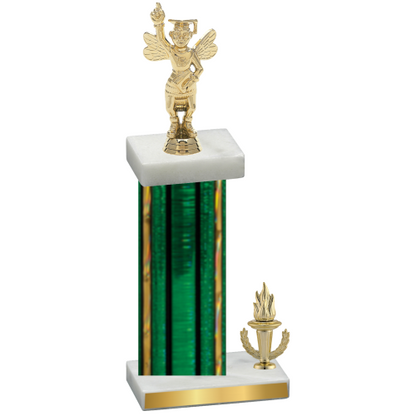 Accented Single Green Glacier Victory Academics Trophy