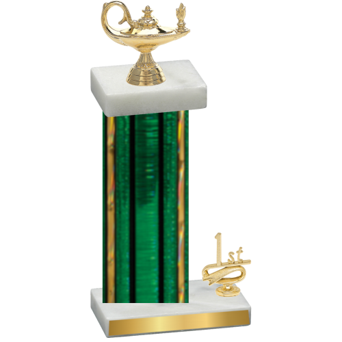 Accented Single Green Glacier First Place Academics Trophy