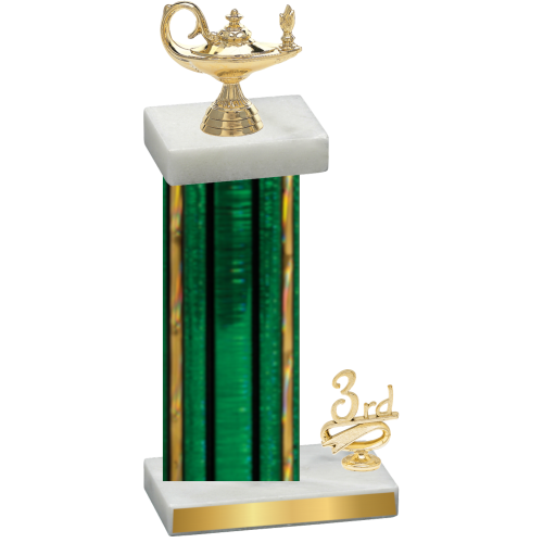 Accented Single Green Glacier Third Place Academics Trophy